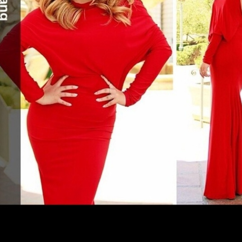 Avital red long  maxi  dress size small very cute